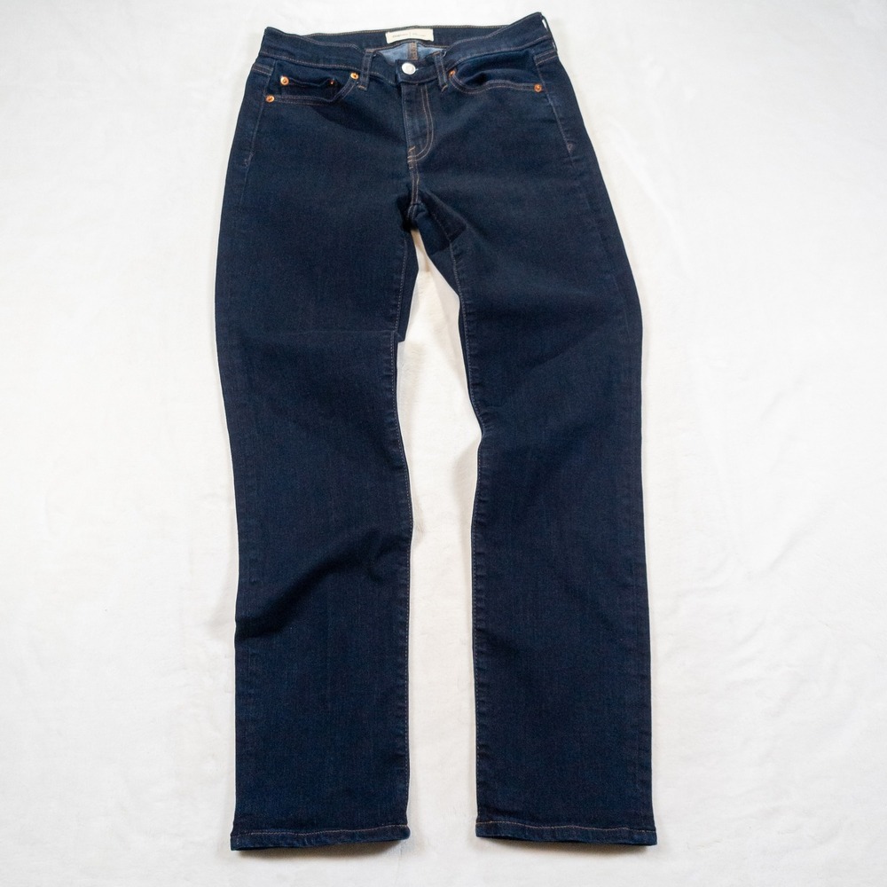 Gap Straight Jeans Women 29 Blue Minimalist Capsule Classic Preppy Dark Academia